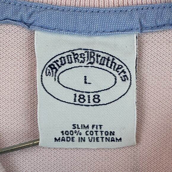 Brooks Brothers Pink Golden Fleece Slim Fit Performance Polo Shirt Size Large - Picture 7 of 16